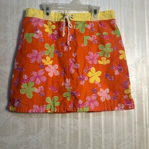 Lilly Pulitzer Orange and Yellow Skort 12 girls